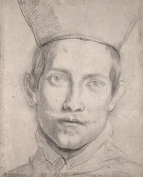 Ritratto di un cardinale (carboncino su carta)